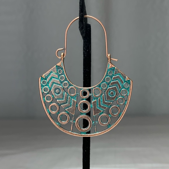 Boho Hoop Earrings - Picture 2 of 3